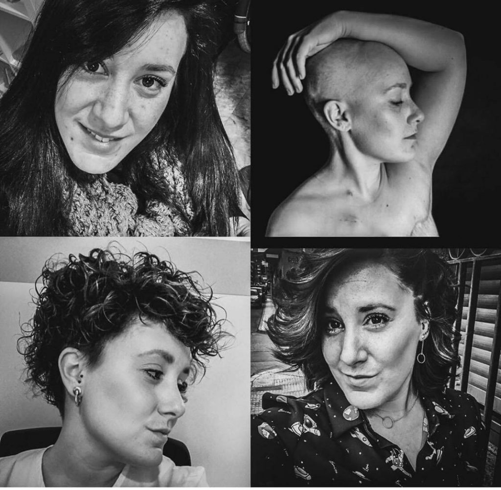 @lidiafotografiarte en todas las fases de su proceso.
Es la creadora del collage más emotivo sobre cáncer de mama.